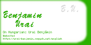 benjamin urai business card
